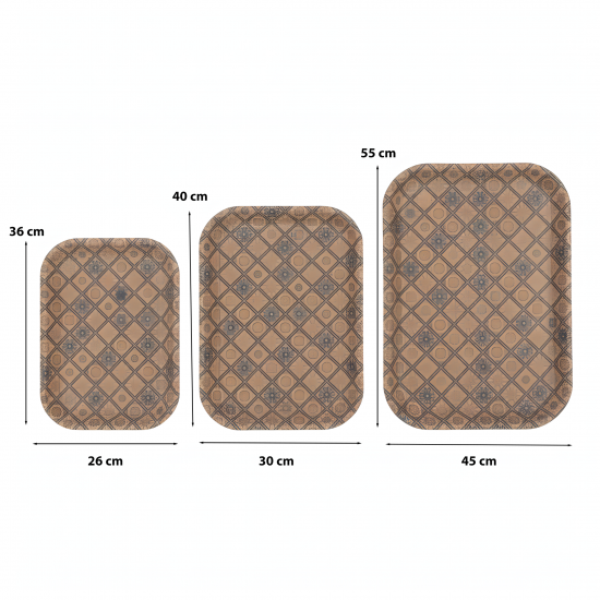 Plastic Tray Set 3 Pcs